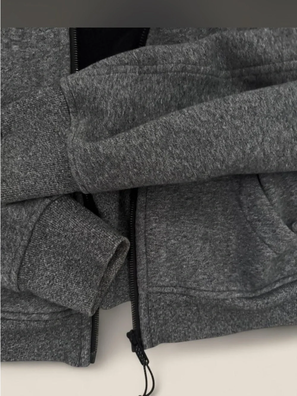 lululemon athletica Dark Gray Hooded Zip Sweatshirt - Picture 3 of 4